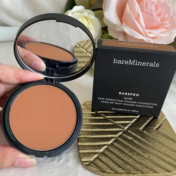 bareMinerals BAREPRO Medium Deep 45 Neutral Powder Foundation - Picture 1 of 7